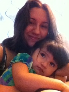 Ally & I Snuggling Aug 2012